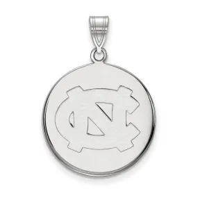 10k White Gold North Carolina Large Disc Pendant