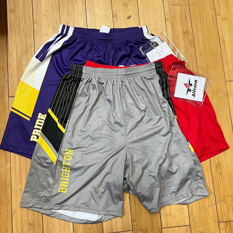 12 pair mens gym shorts assorted medium-x-large Allerson Badger Sport Holloway