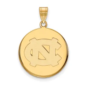 14k Yellow Gold North Carolina Large Disc Pendant