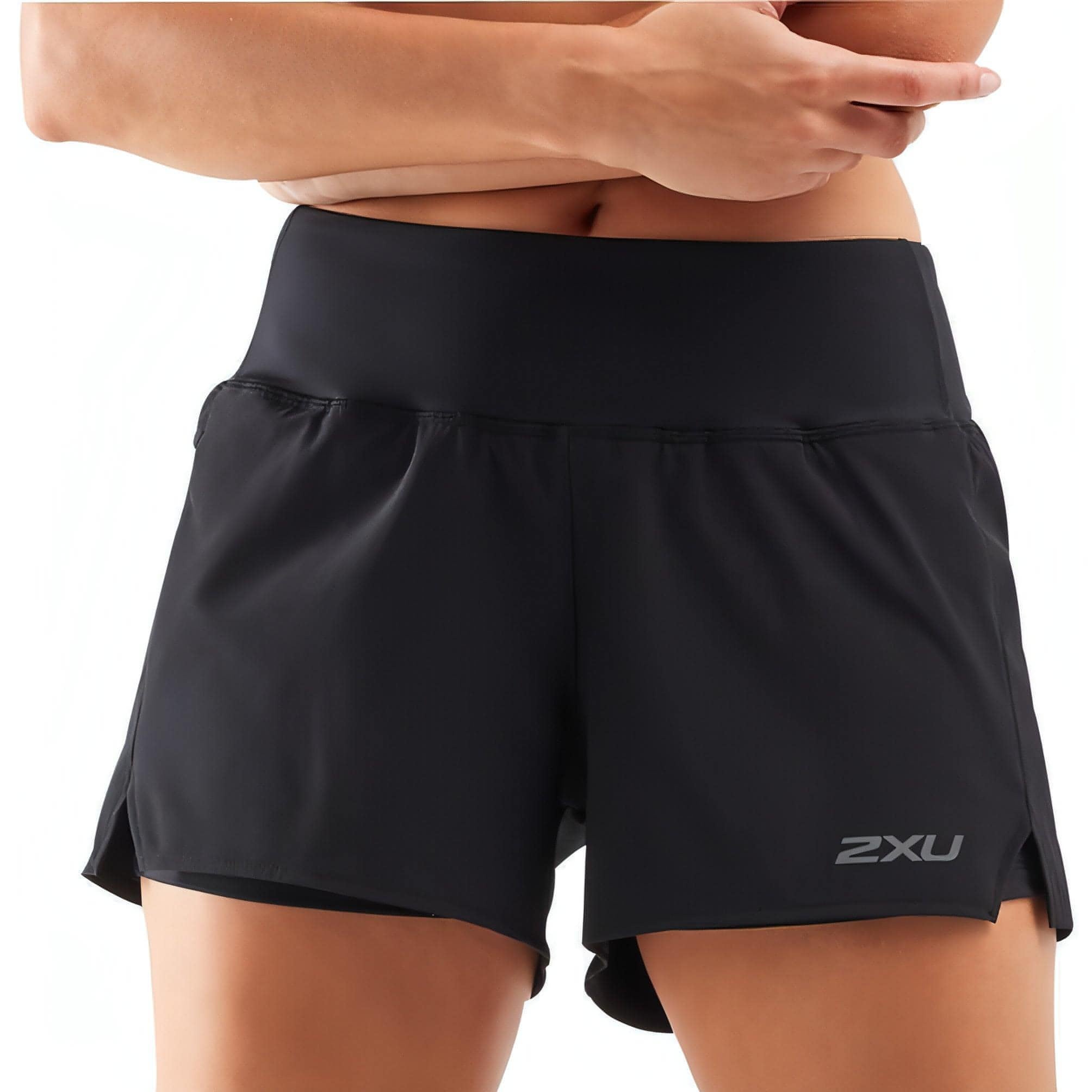 2XU X Vent 2 In 1 Womens Running Shorts - Black