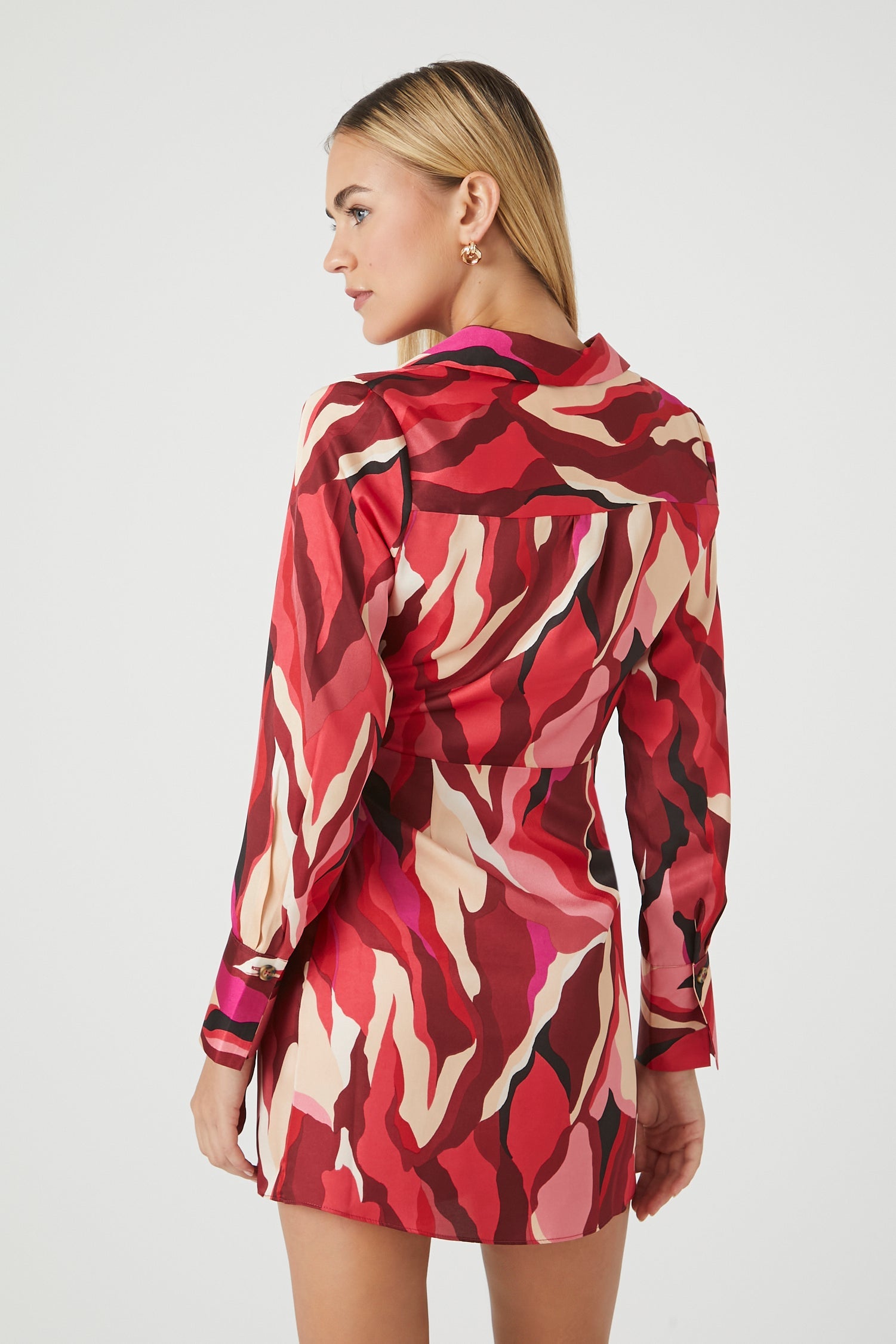 Abstract Print Mini Dress