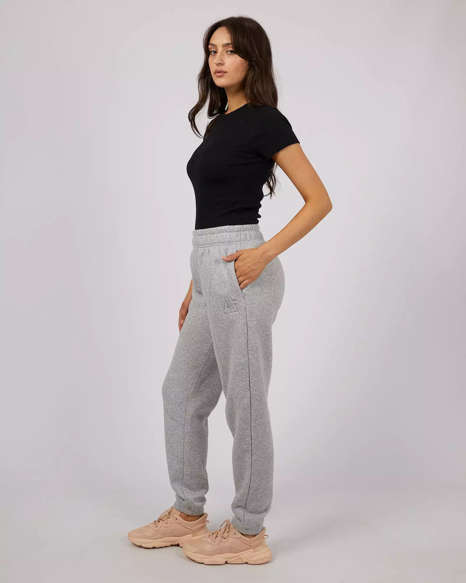 Active Tonal Track Pant Grey Marl