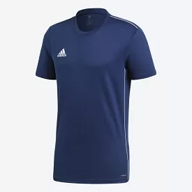 adidas Core 18 Mens Football T-Shirt Training Jersey Teamwear Fitness Blue