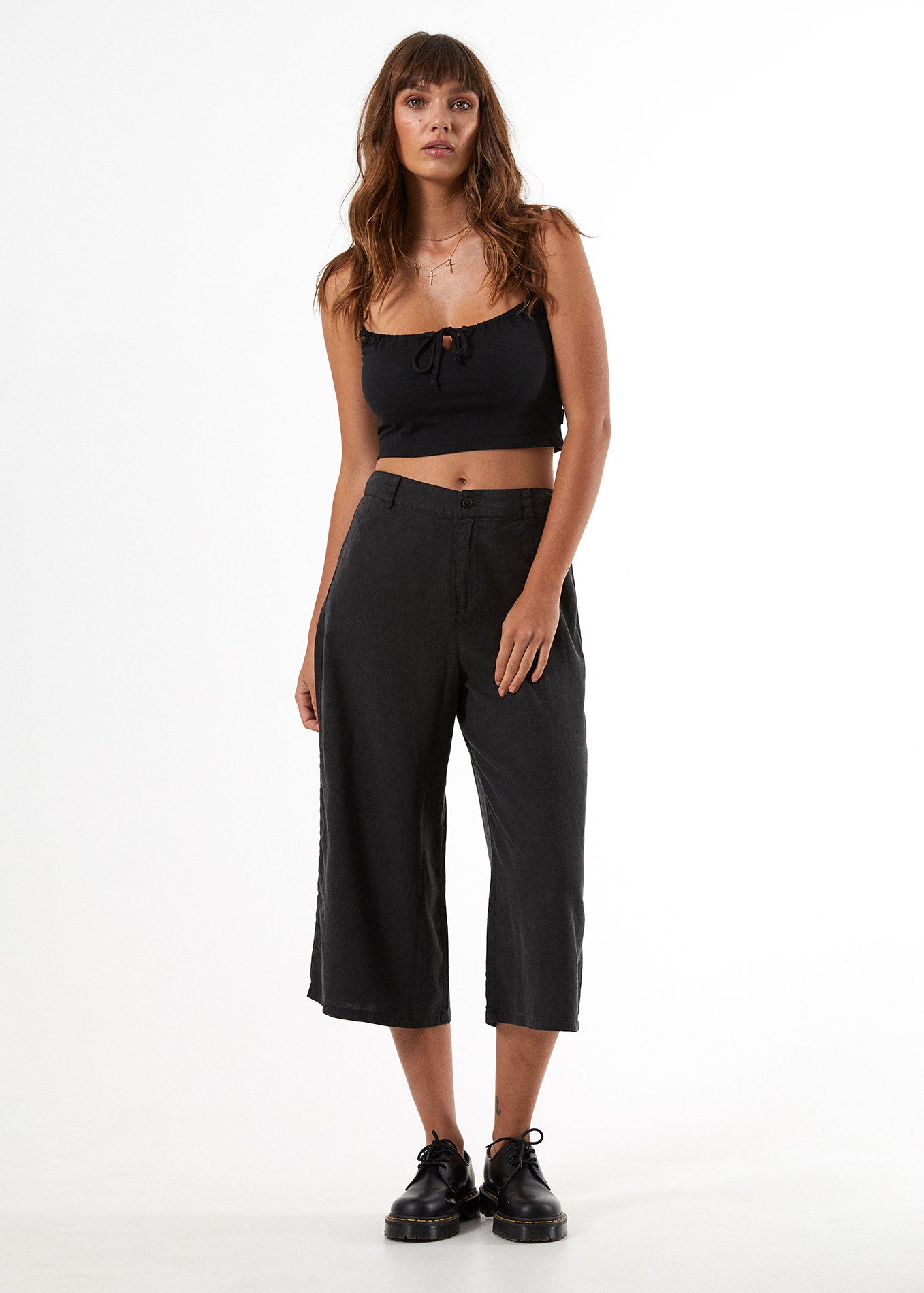 Afends Joni Hemp Pant Vintage Black