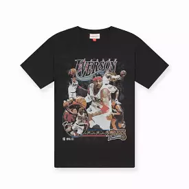 Allen Iverson Philadelphia 76ers Player Graphic T-Shirt - Black