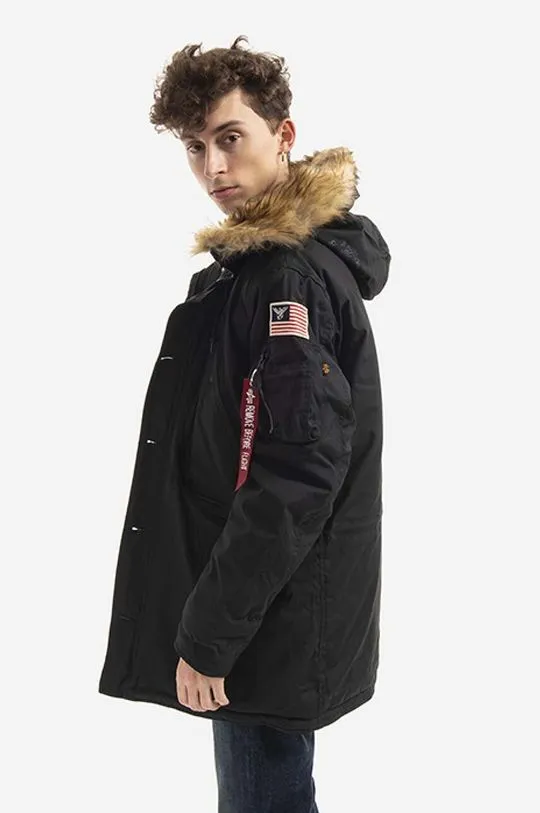 Alpha Industries jacket Polar Jacket men's black color 123144.03