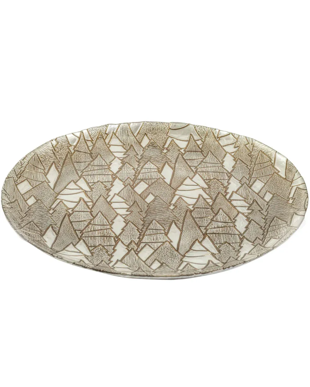 Alpine Tree Glass Platter