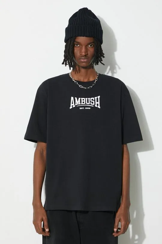 AMBUSH cotton t-shirt Graphic men’s black color BMAA006S24JER