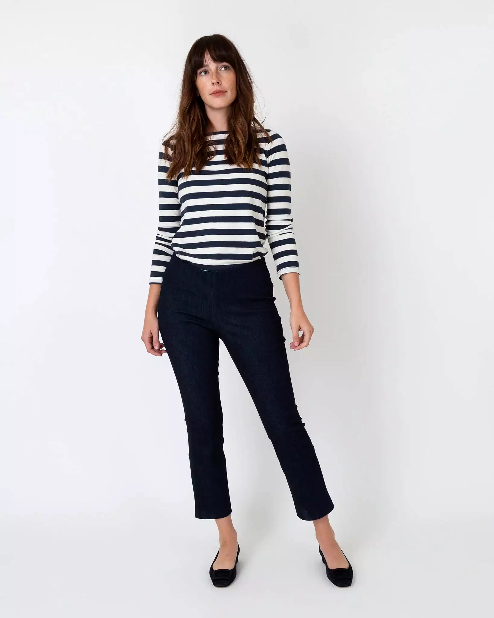 Ann Mashburn Flare Pant in Indigo Stretch Denim