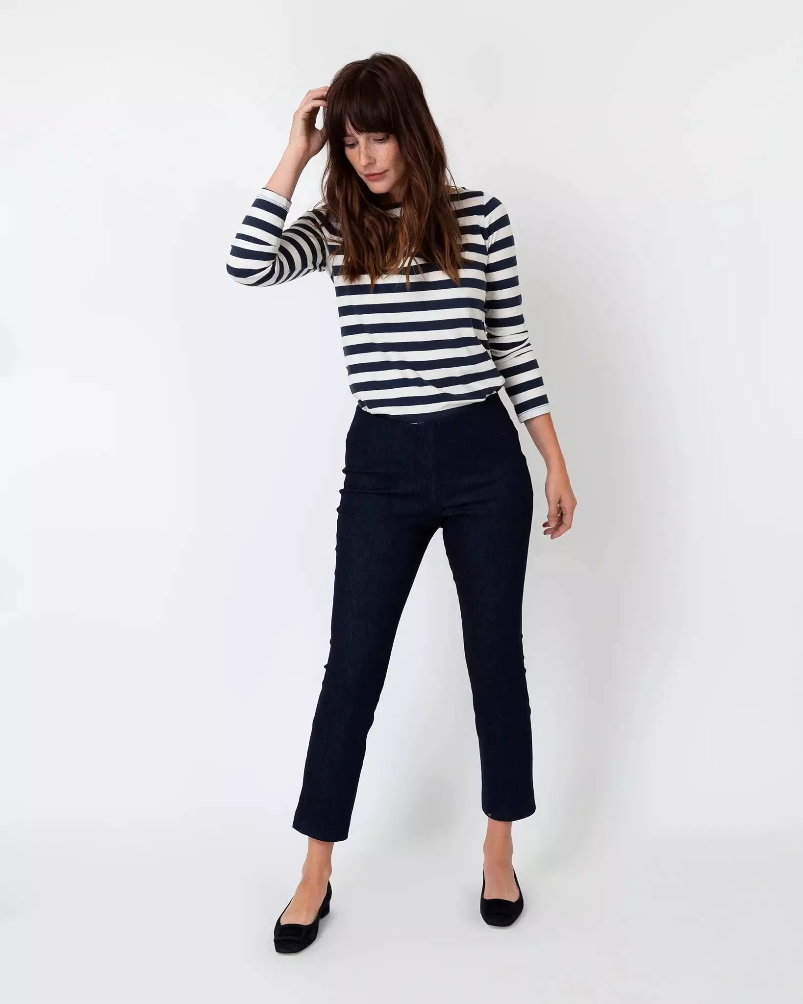 Ann Mashburn Flare Pant in Indigo Stretch Denim