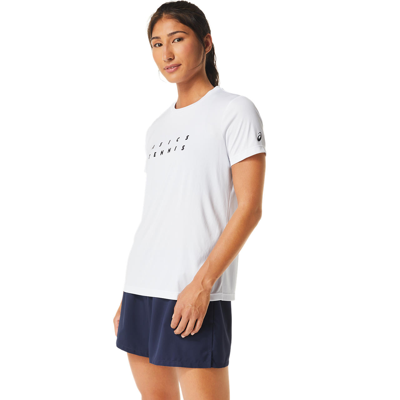 Asics T-Shirt Court Tennis Graphic Dames Wit