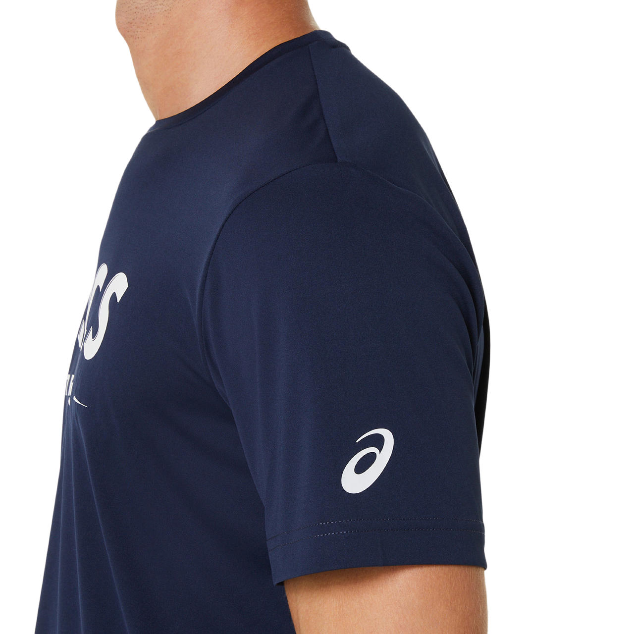 Asics T-Shirt Court Tennis Graphic Heren Donkerblauw