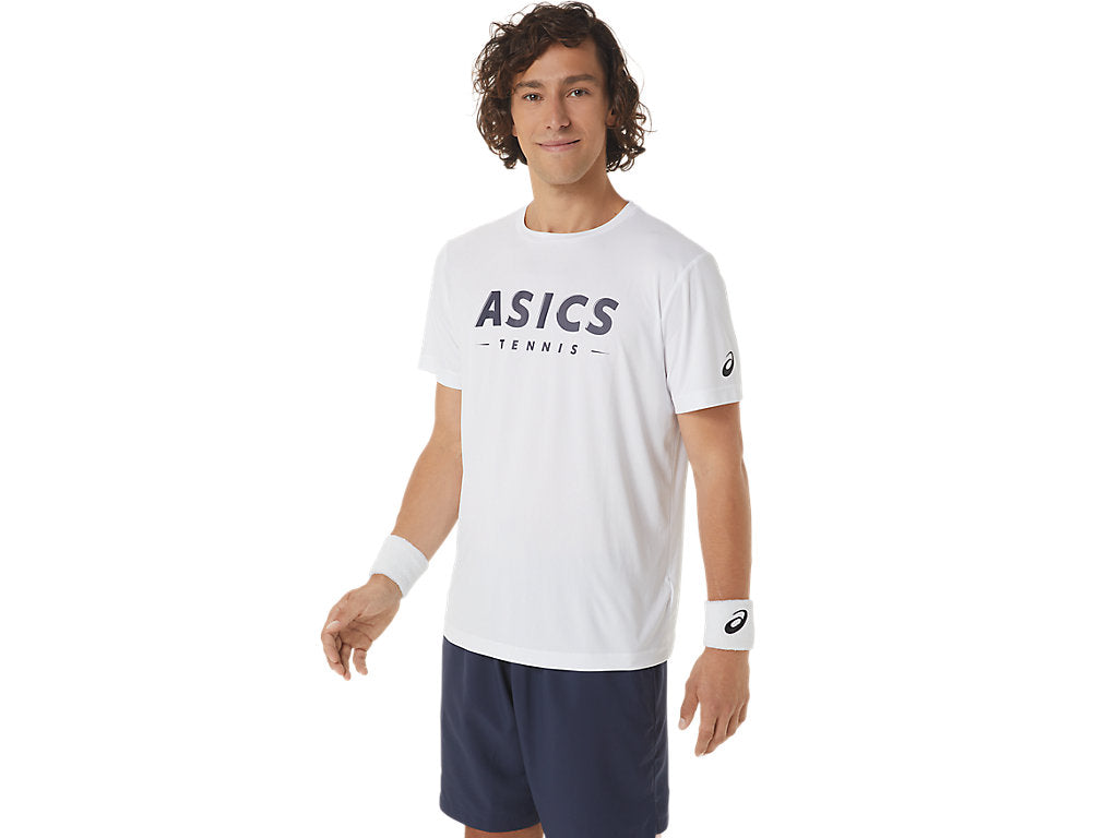 Asics T-Shirt Court Tennis Graphic Heren Wit