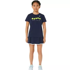 Asics T-Shirt Tee Graphic Girls Junior Blauw