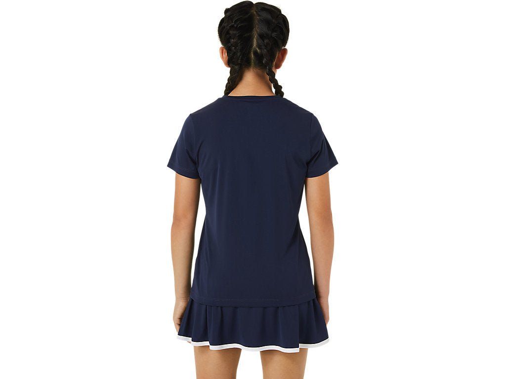 Asics T-Shirt Tee Graphic Girls Junior Blauw