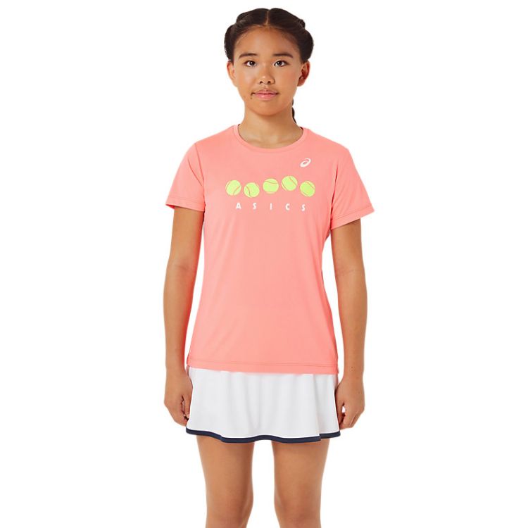 Asics T-Shirt Tee Graphic Girls Junior Roze