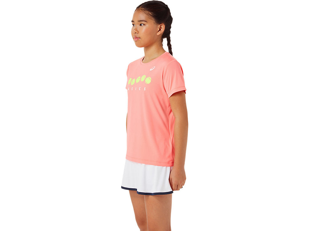 Asics T-Shirt Tee Graphic Girls Junior Roze