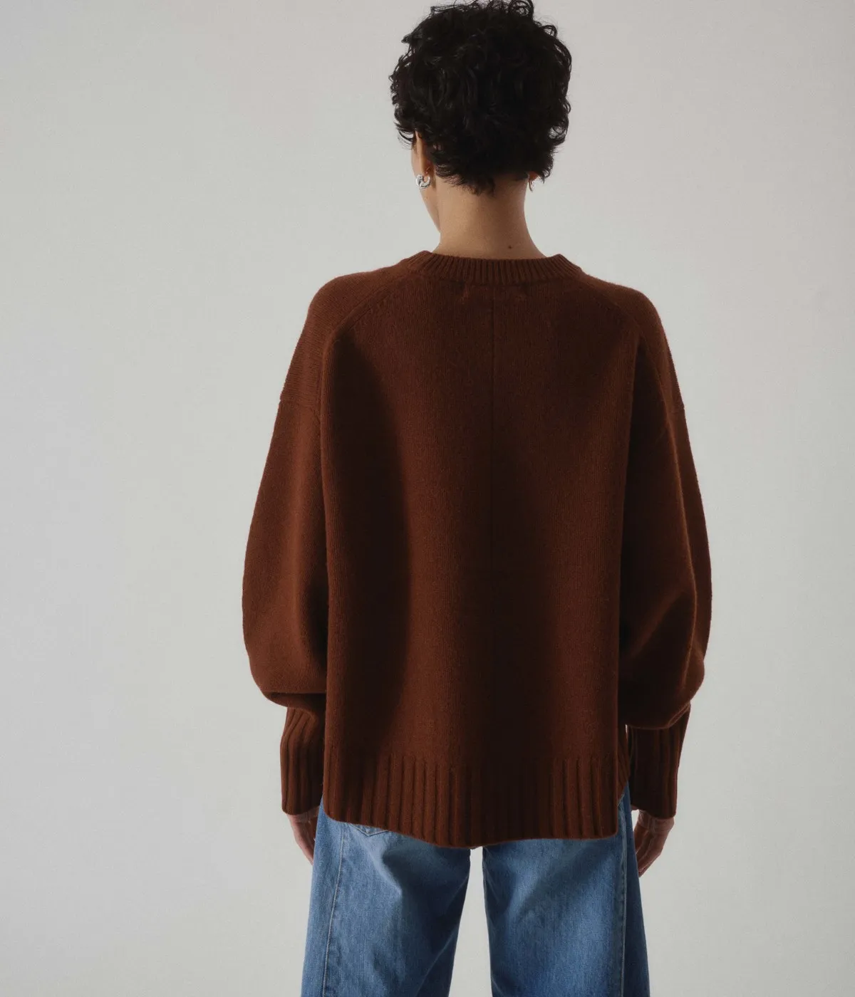 Balloon Sleeve Sweater - Cinnamon