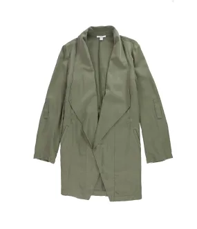 Bar Iii Womens Drape-Front Anorak Jacket