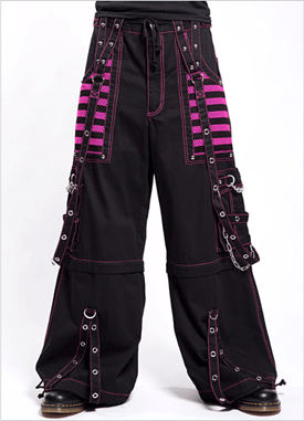 BLACK/PINK ELECTRO PANT