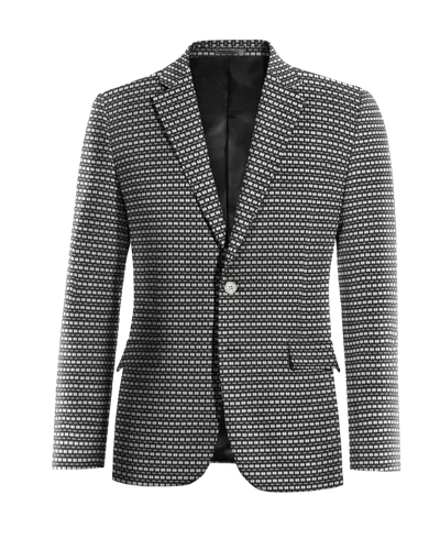  Blazer negra de algodón micropattern edición limitada