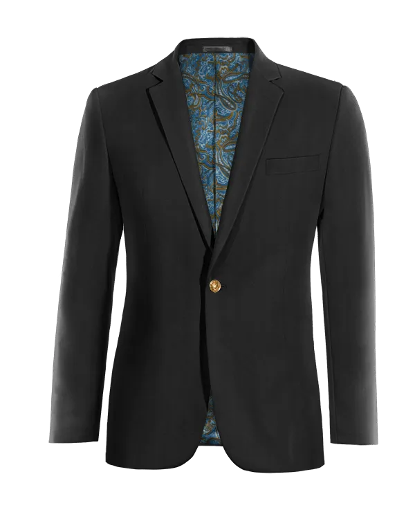  Blazer negro Ónix slim fit de 1 botón