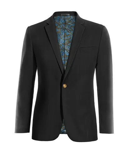  Blazer negro Ónix slim fit de 1 botón