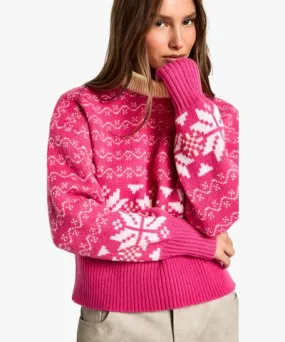 boohoo Womens Premium Fairisle Contrast Knitted Sweater