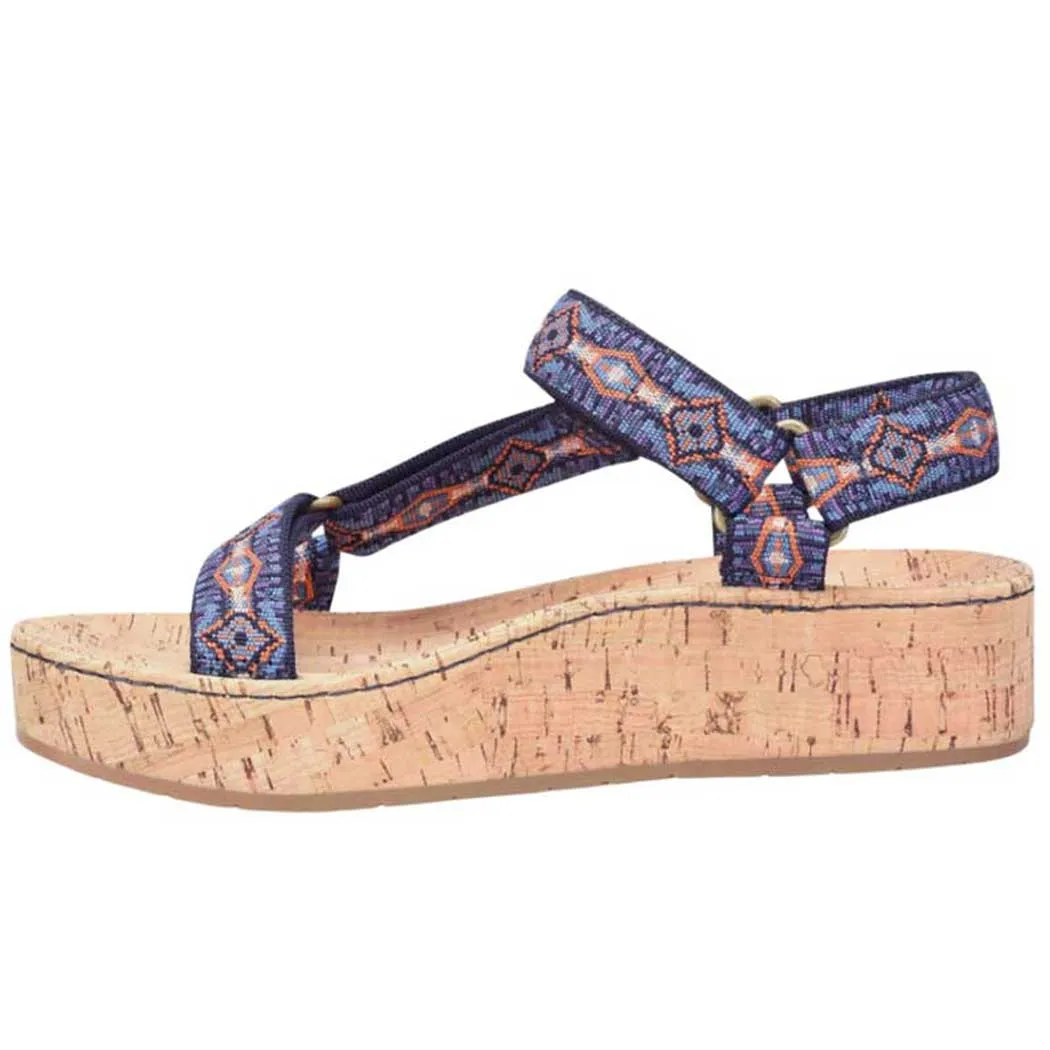 Born Sirena Platform Sandal Navy (Women's)