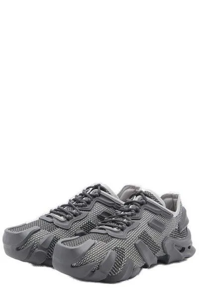 BOTTEGA VENETA Men's Gray Technical Knit Flex Sneaker - SS24