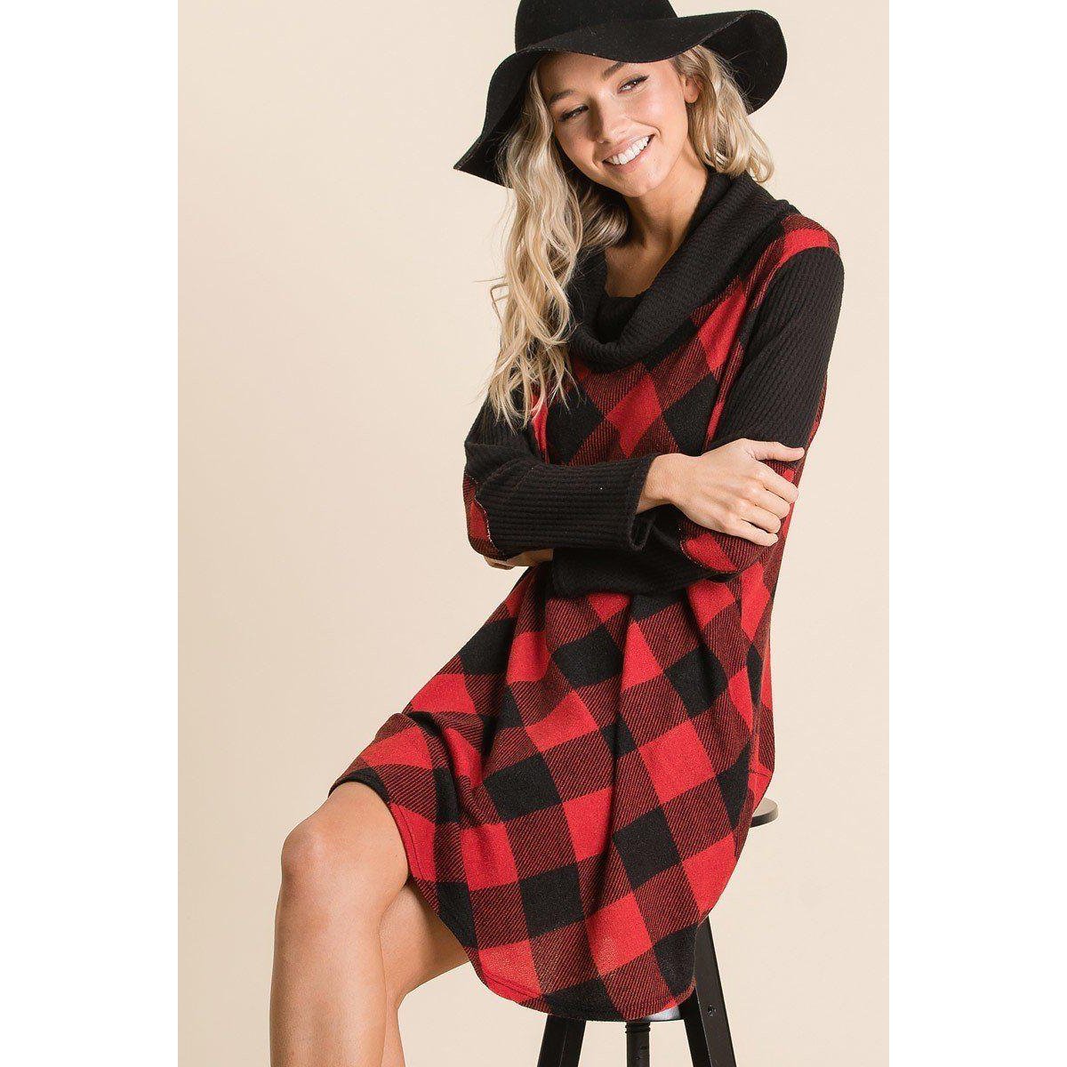 Buffalo Plaid Tartan Swing Dress