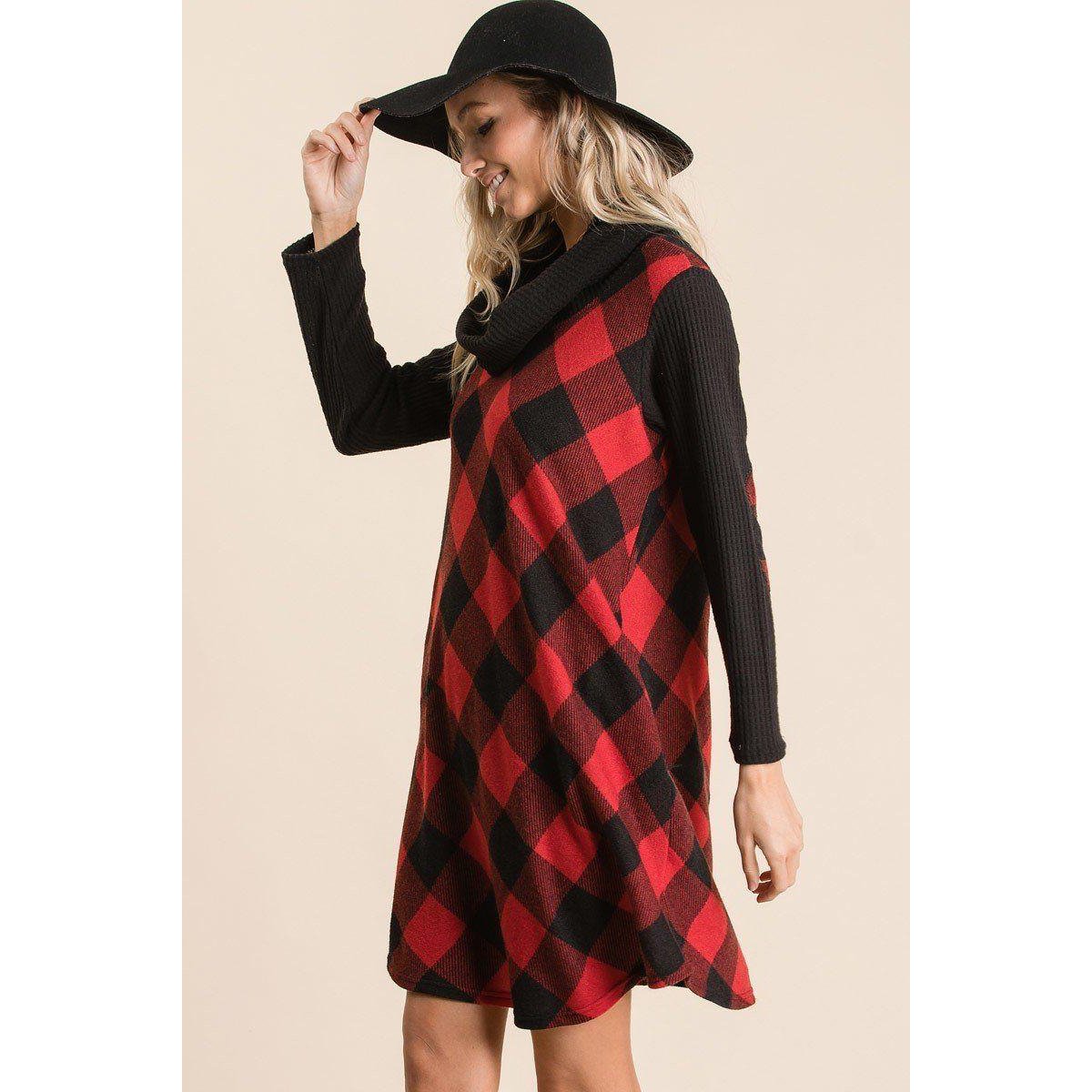 Buffalo Plaid Tartan Swing Dress