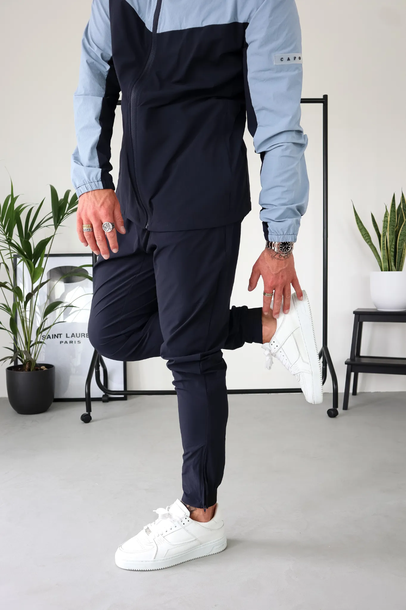 Capo TECHNICAL Track Pant - Navy / Light Blue