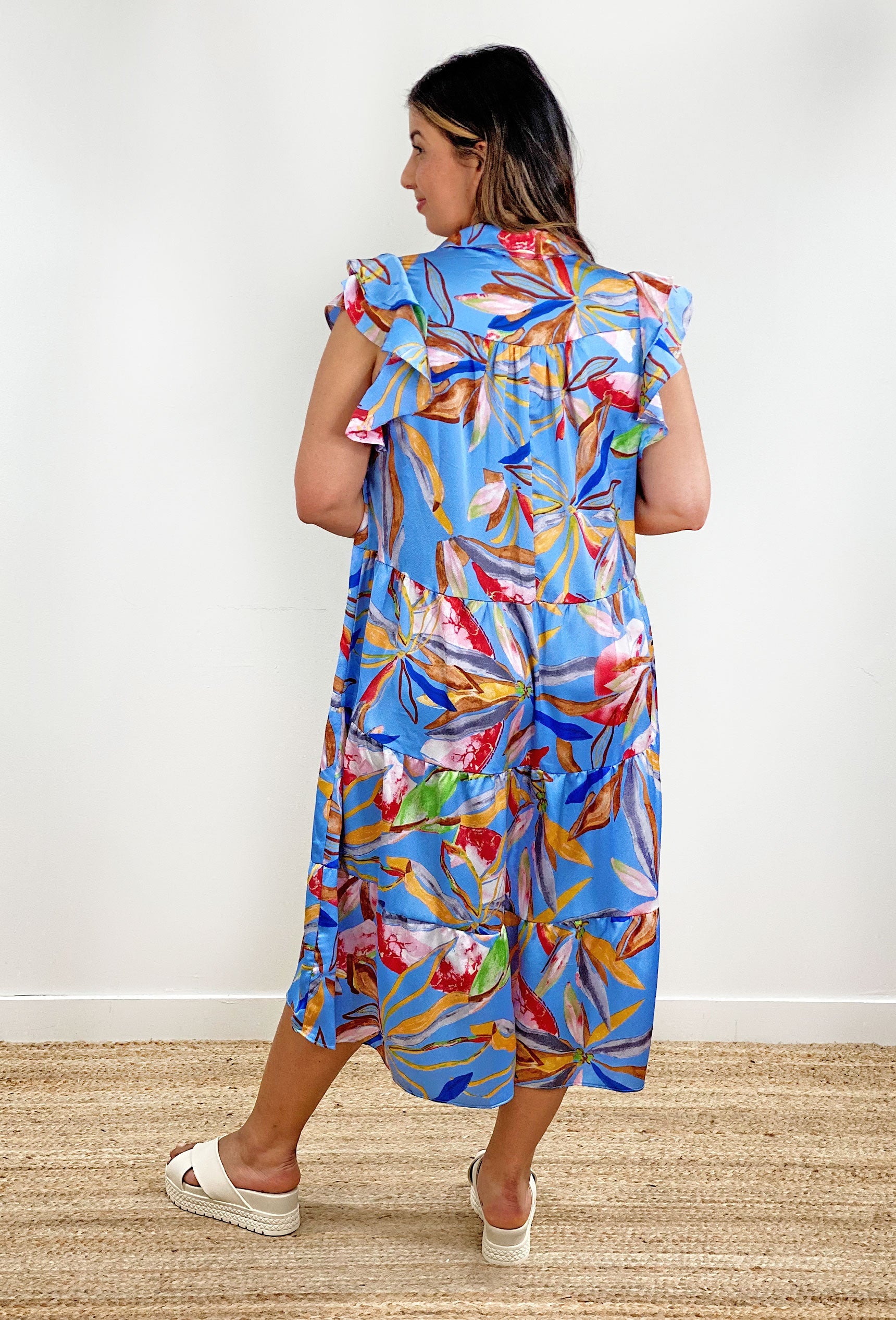 Caribbean Cruising Midi Dress