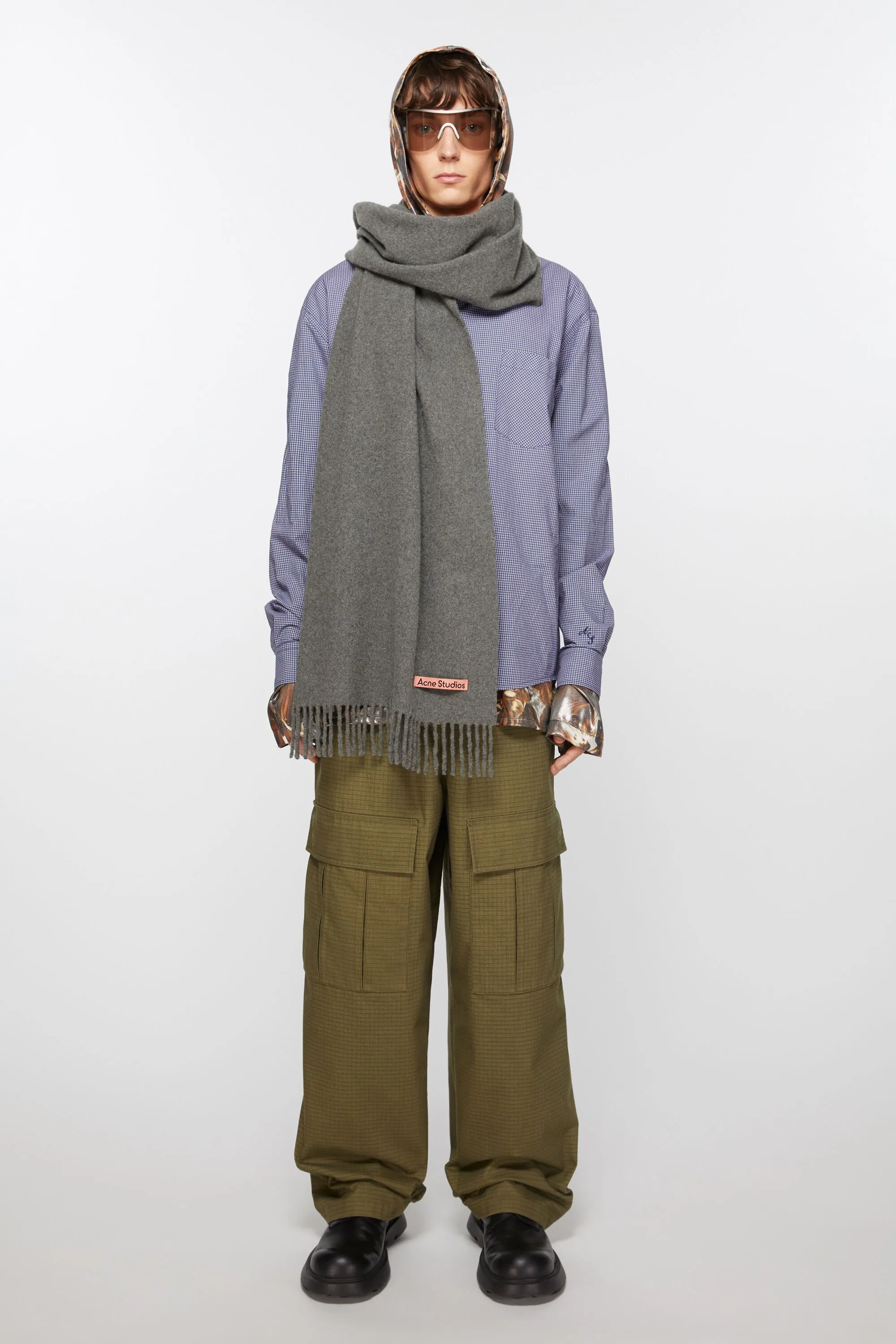 Cashmere fringe scarf - Narrow