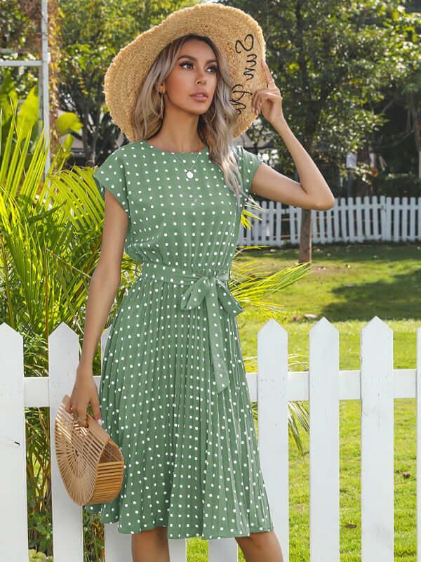 Casual Dotted Midi Dress