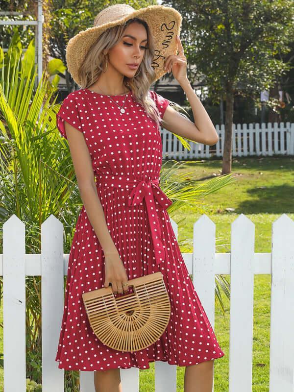 Casual Dotted Midi Dress