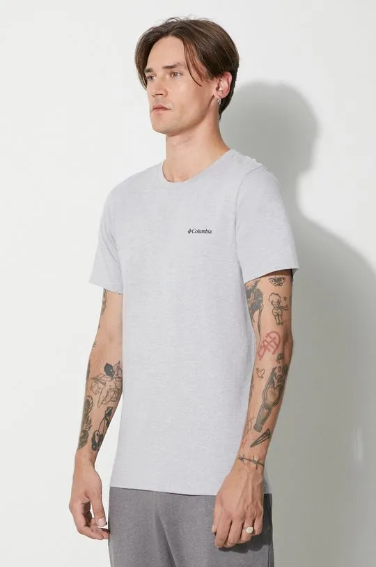 Columbia cotton t-shirt Rapid Ridge Back Graphic gray color