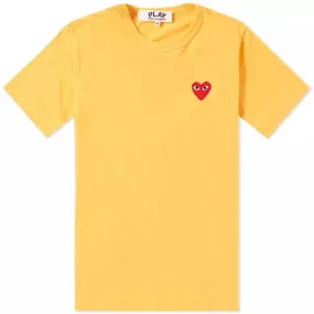 Comme des Garcons Play Women's Colour Series Logo T-ShirtYellow