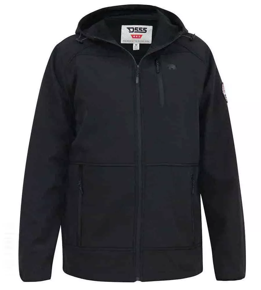 D555 Big Mens Soft Shell Hooded Jacket (CHRISTOPHER)