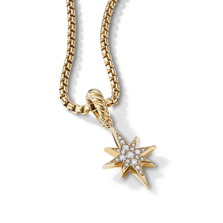 David Yurman North Star Amulet in 18K Yellow Gold with Diamonds