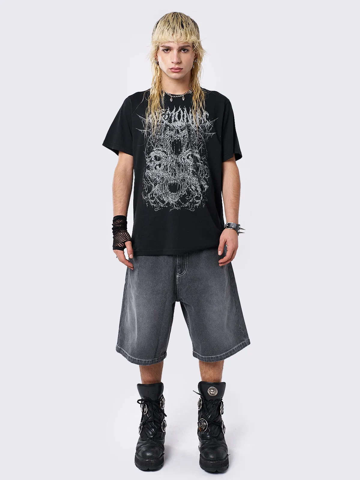 Demoniac Black Graphic T-shirt