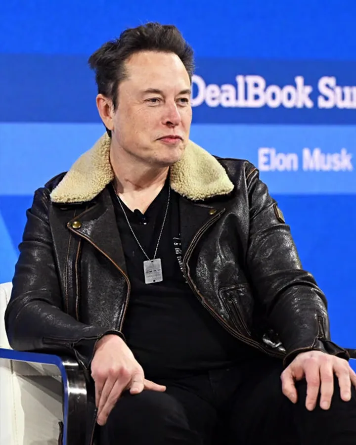 Elon Musk Shearling Leather Jacket - William Jacket