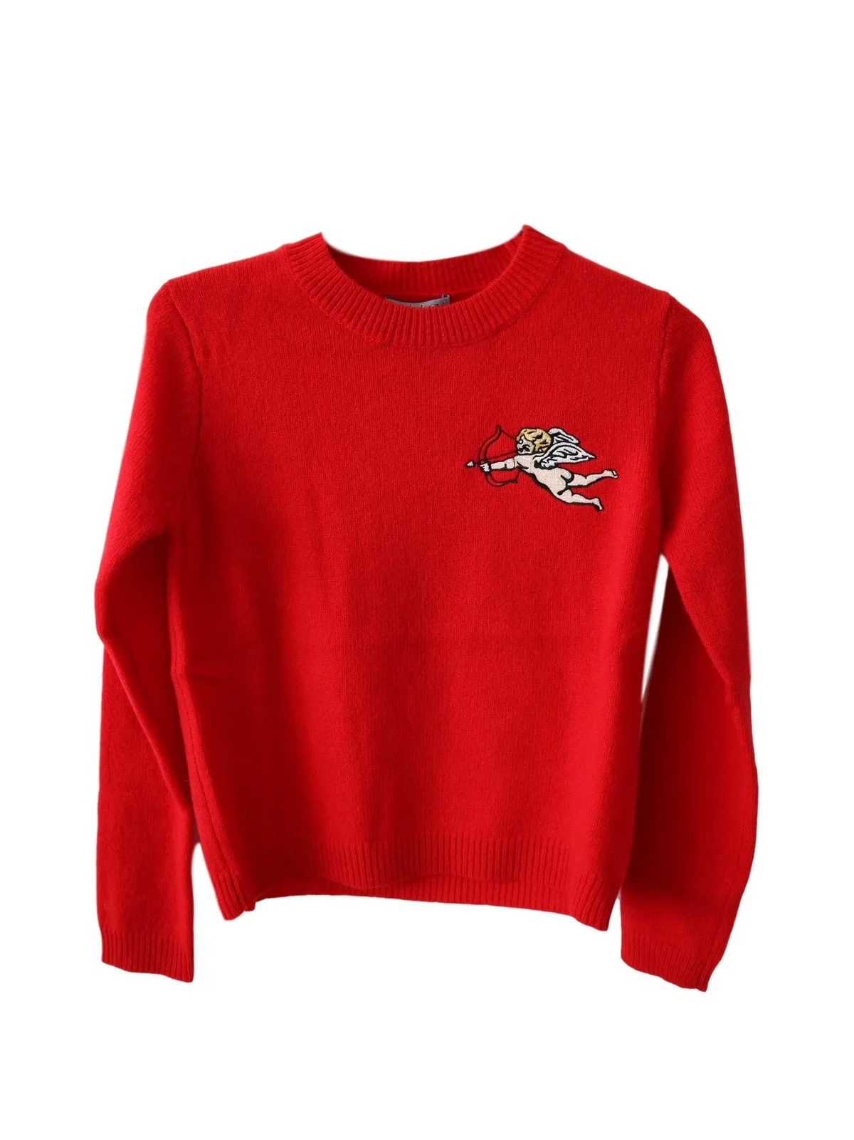 Embroidered Cherub Jumper sweater - red