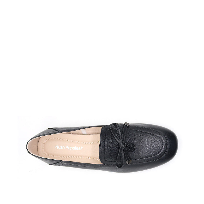 Essence Bow Women's Shoes - Black Leather