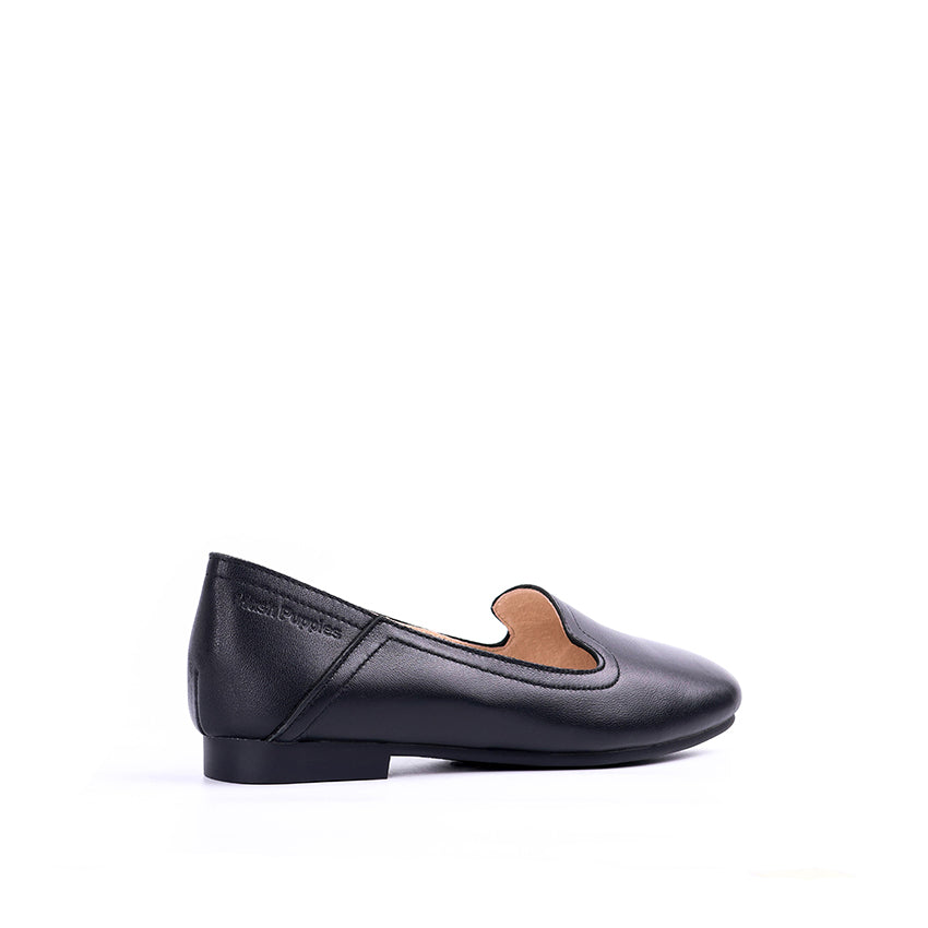 Essence Slipper Women's Shoes - Black Leather