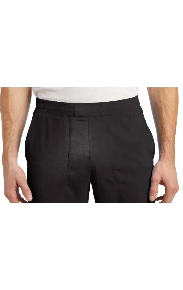 Fit Men's elastic waistband pant black