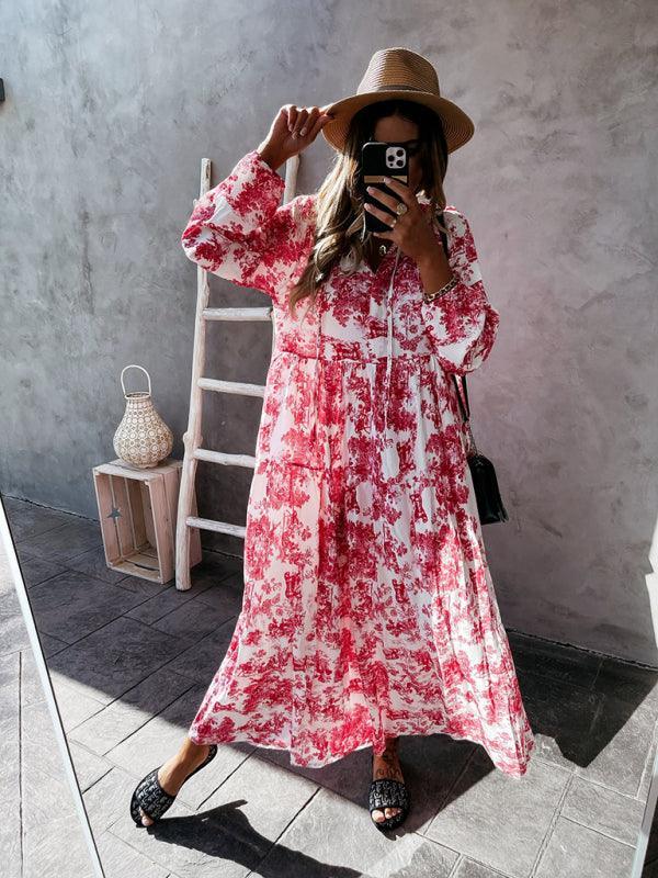 Floral Ruffled Maxi Dress