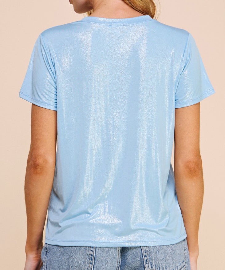 Foil T-Shirt - Baby Blue