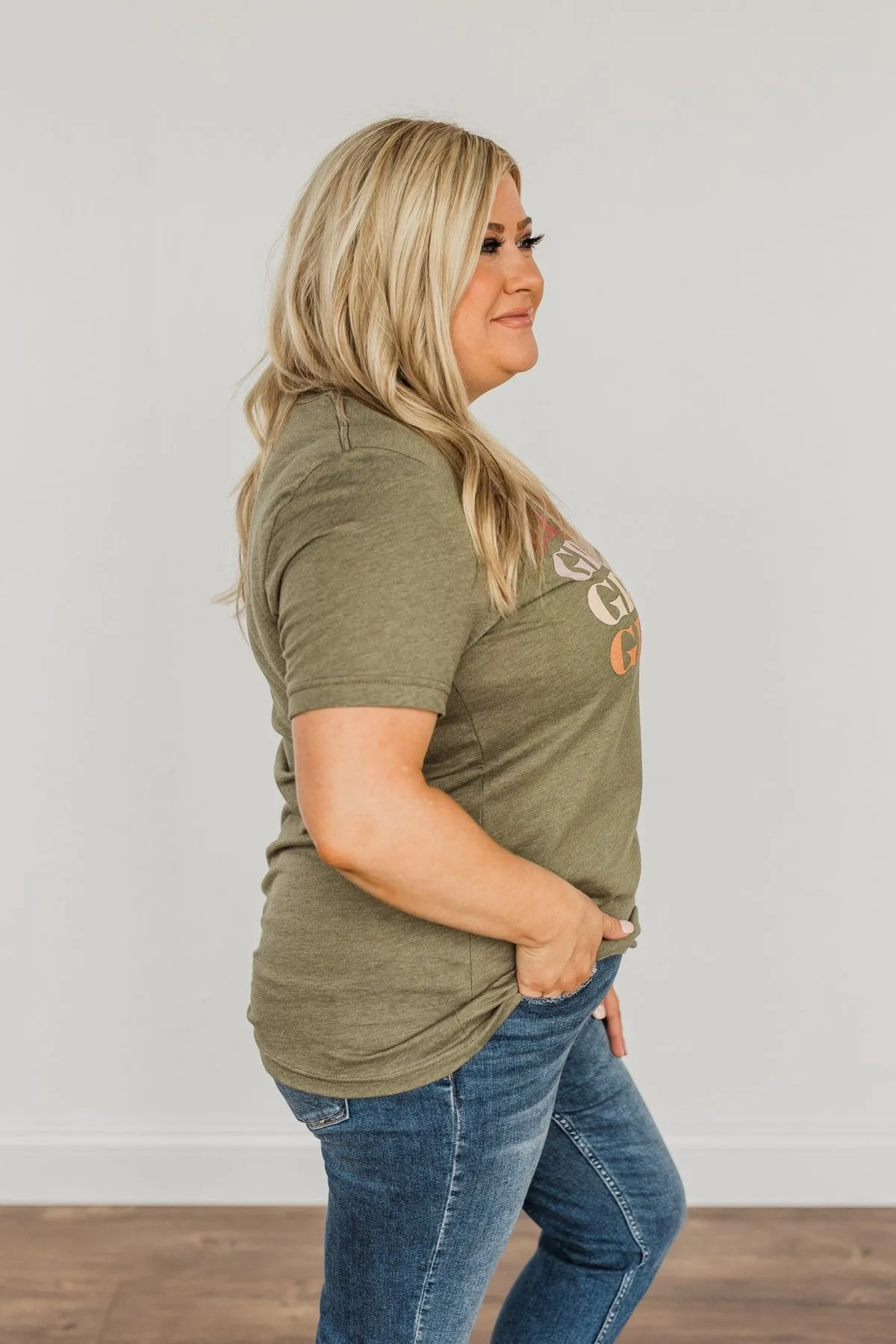 Grateful Graphic Tee- Olive